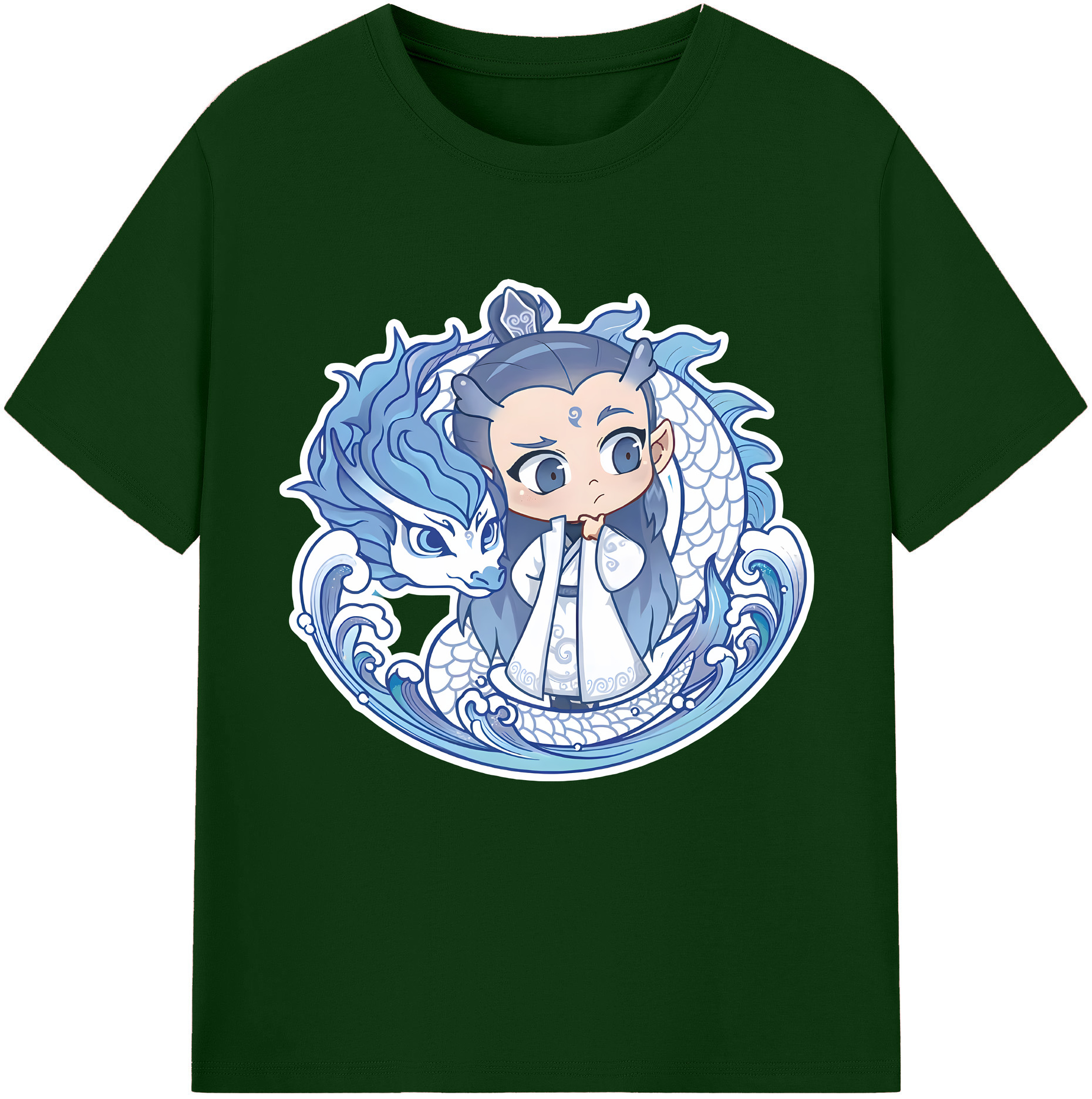 （画像用） Ne Zha 2 ナタ 魔童の大暴れ 綿100％半袖Tシャツ（フロントプリント）
